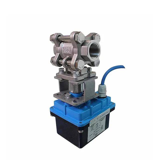 Миниатюрный взрывоустойчивый электрический трёхкомпонентный шаровой клапан 4