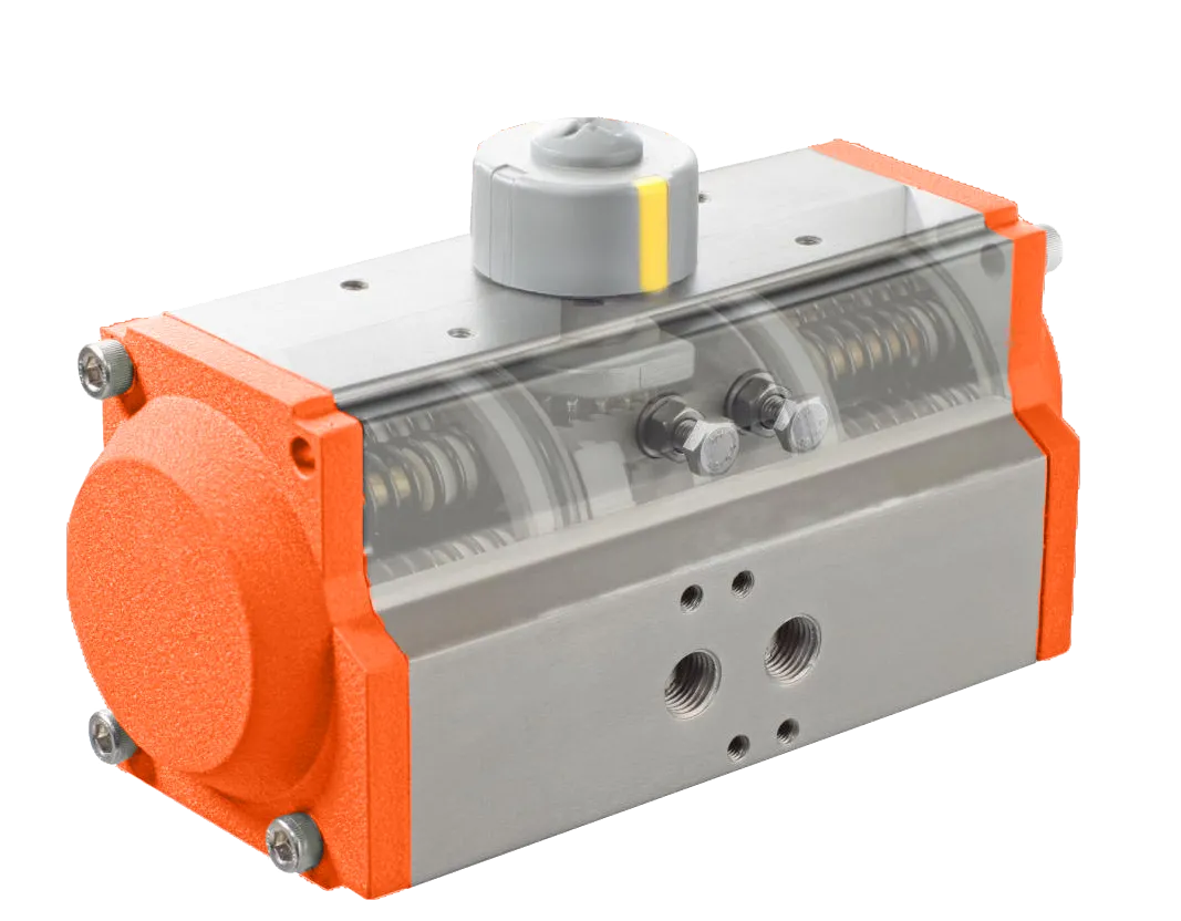 Пневматический привод серии AT с пружинным возвратом - Аварийное управление с аварийным защитой 3