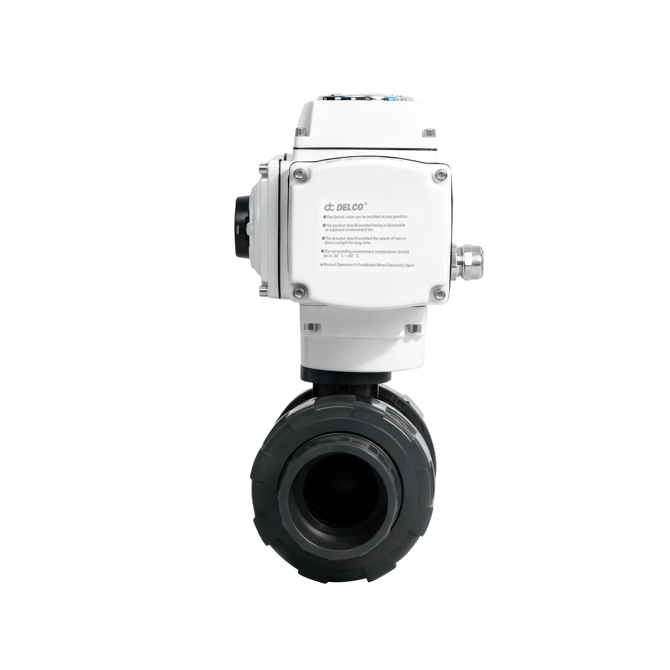 DK55-PL Electric UPVC Double Union Ball Valve 2