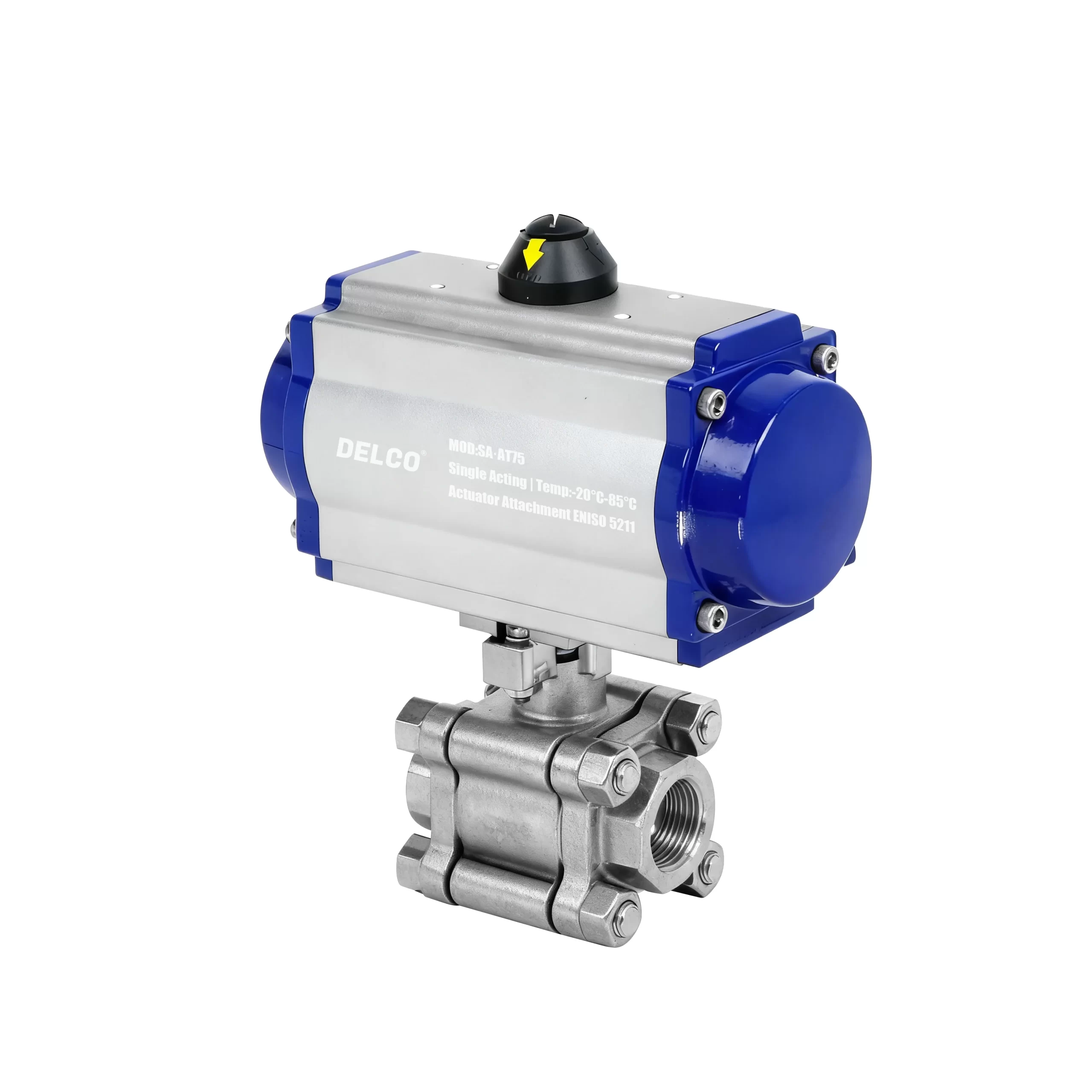 DK66-3PS-HG Pneumatic 3-Piece High-Pressure Ball Valve 4