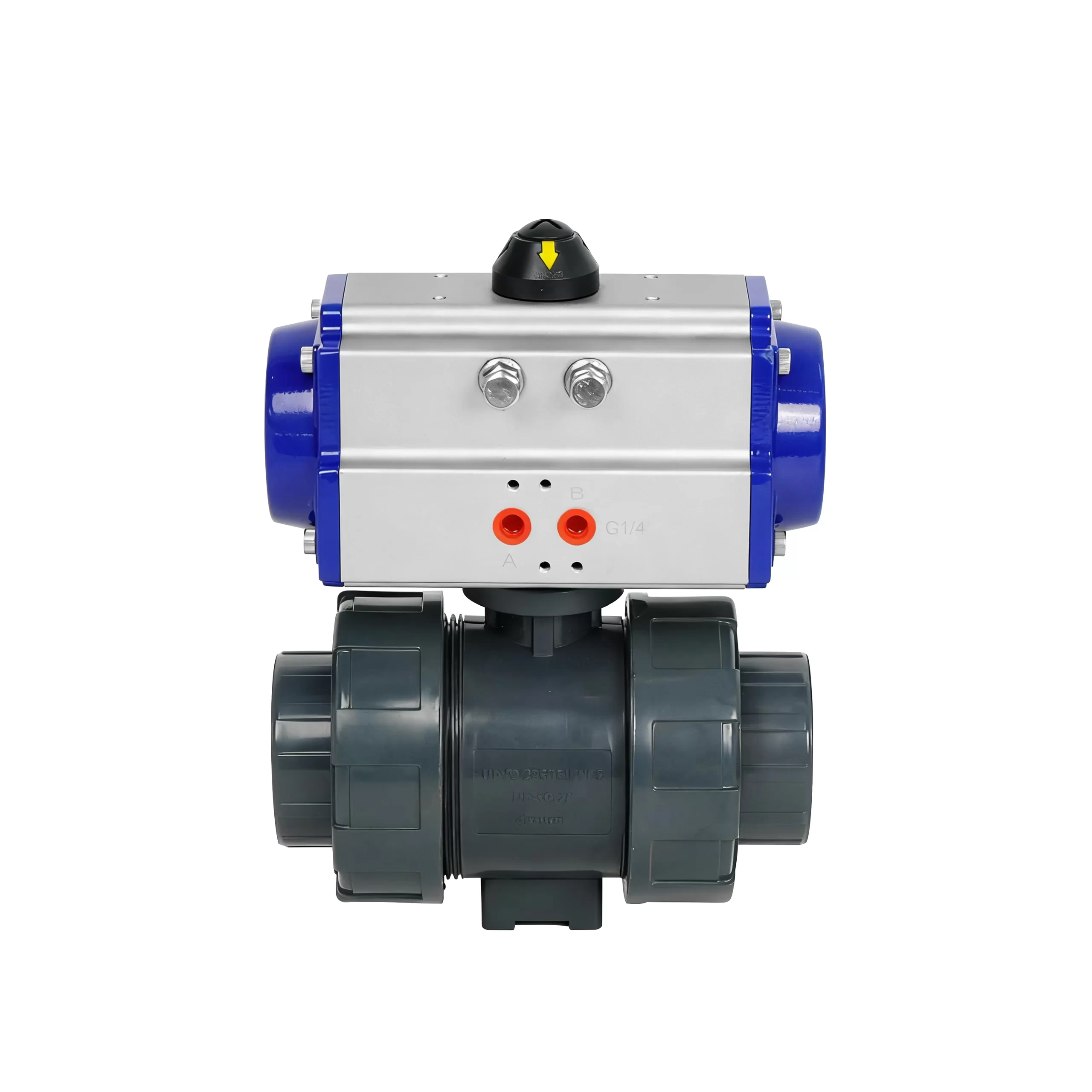 DK66-PL Pneumatic UPVC Double Union Ball Valve 3