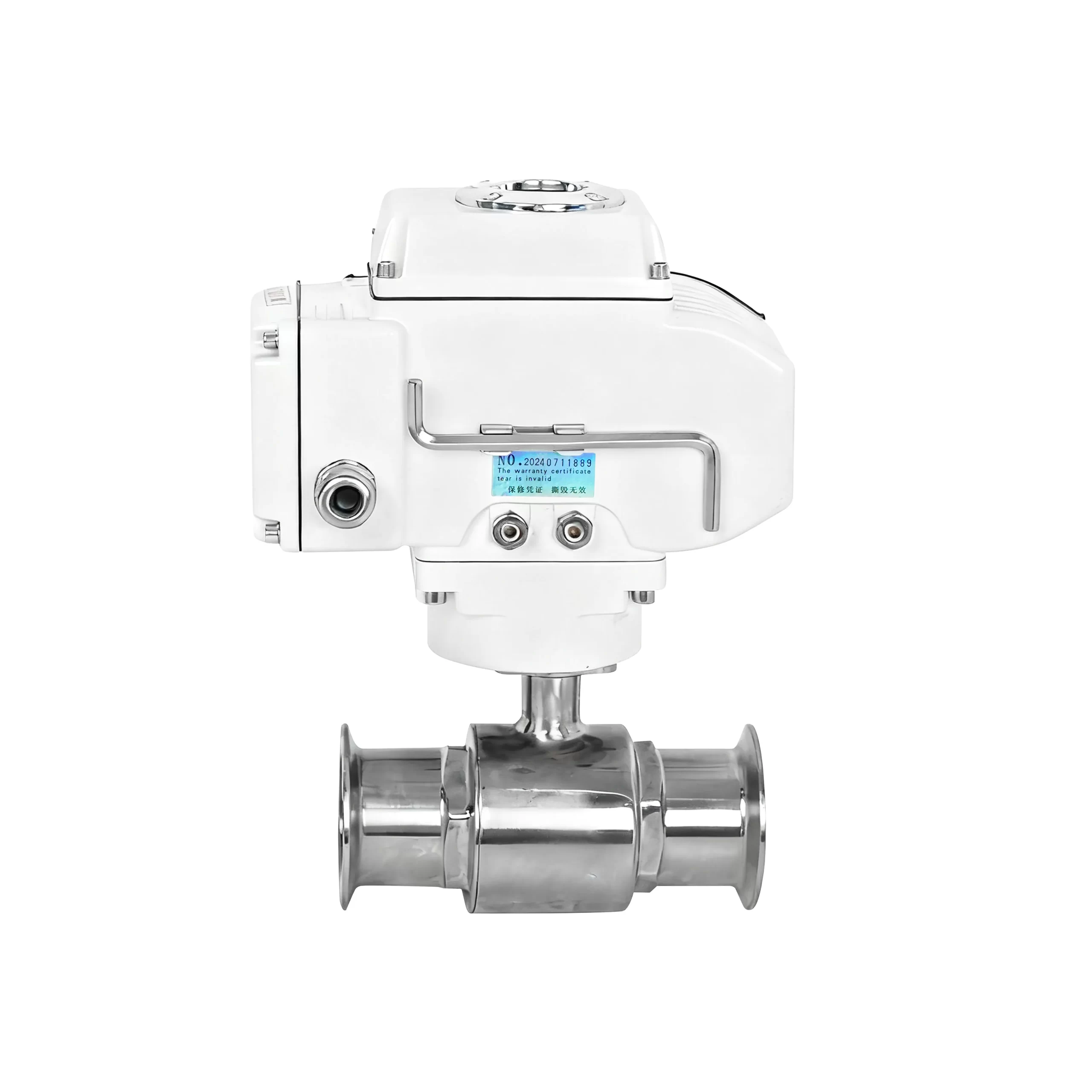 Электрический гигиенический двусторонний зажимный шаровой клапан 2