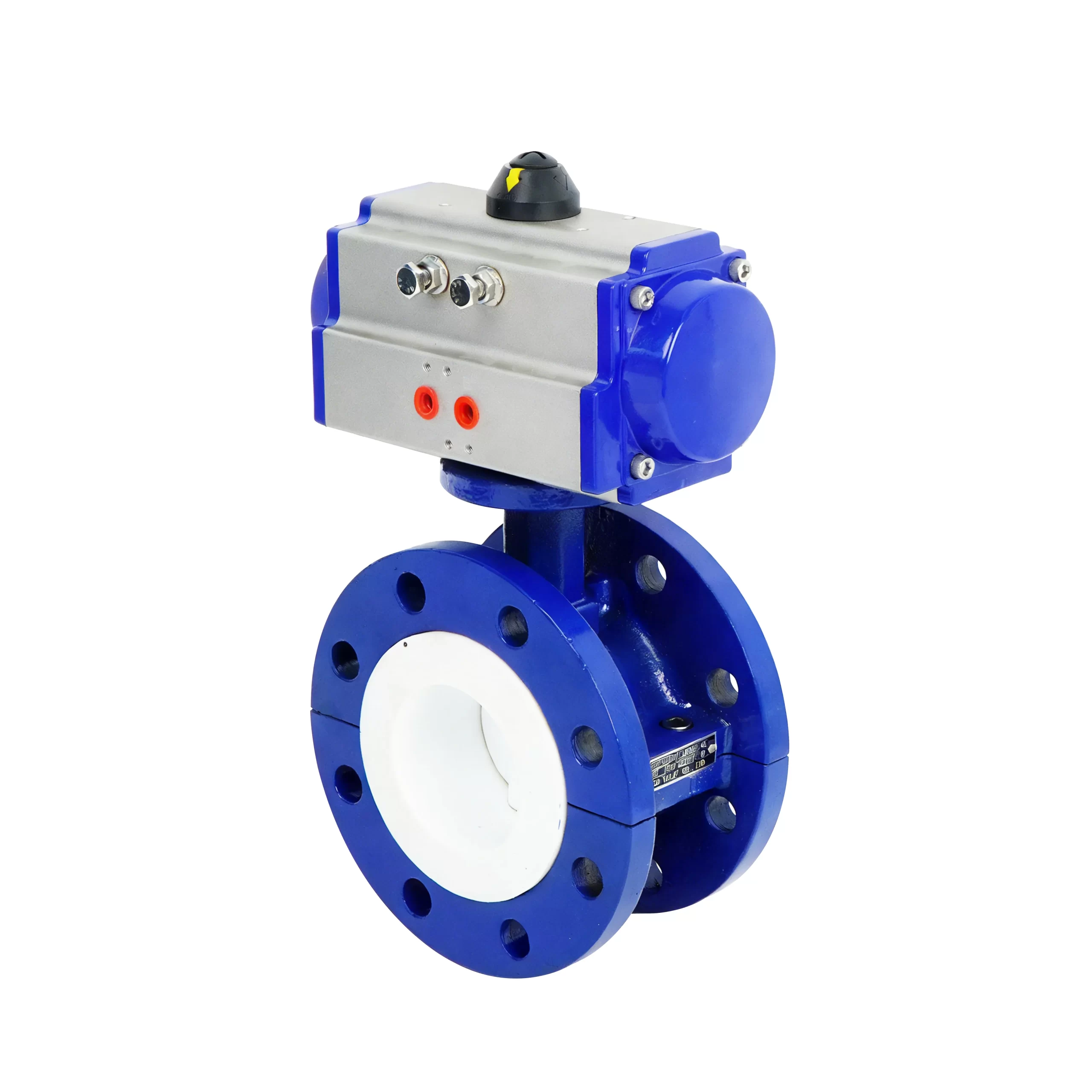 DK67-DCF Pneumatic Fluorine-Lined Flanged Butterfly Valve 4