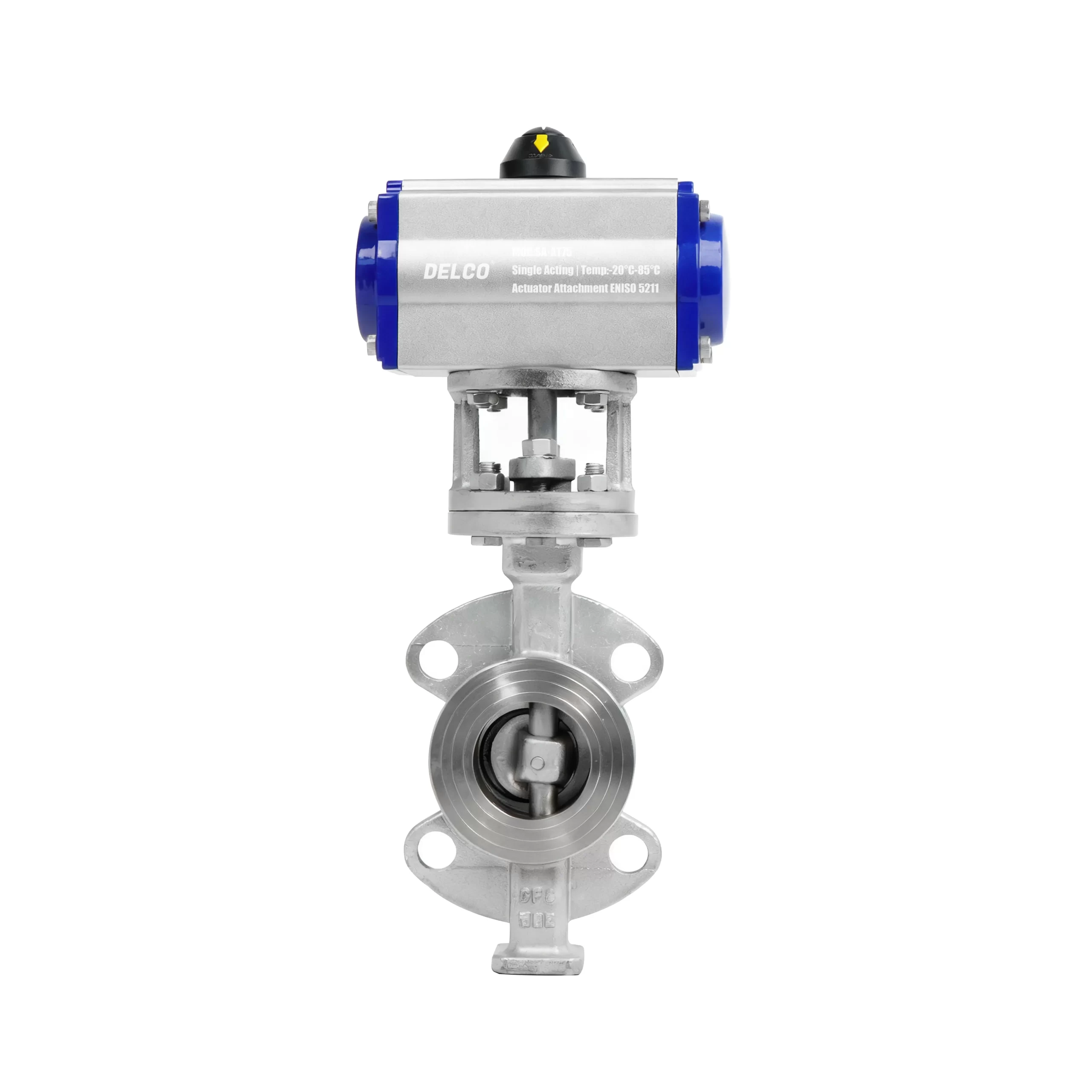 DK67-WB-G Pneumatic Cast Steel Hard Seal Triple Offset Butterfly Valve 2