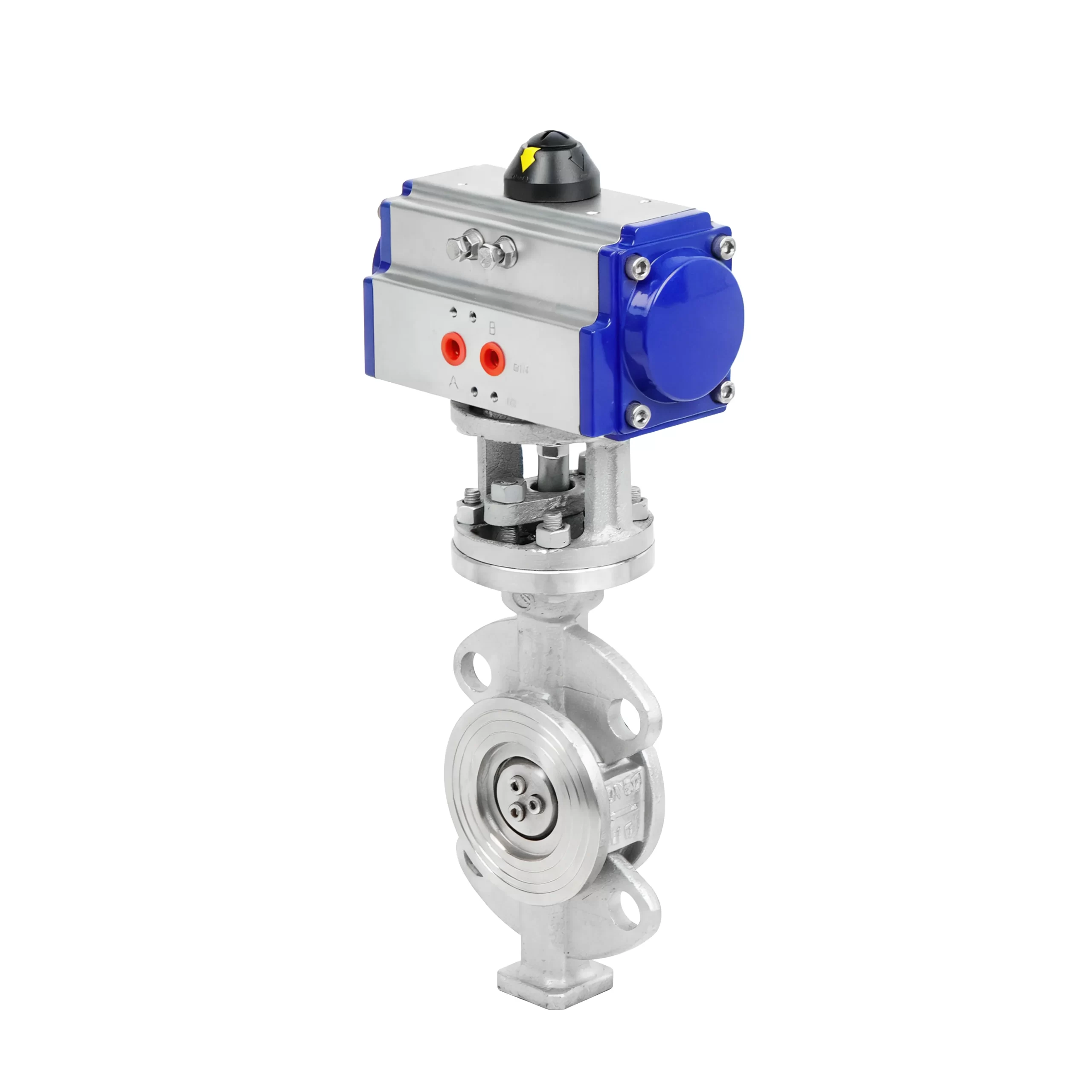 DK67-WB-G Pneumatic Cast Steel Hard Seal Triple Offset Butterfly Valve 4