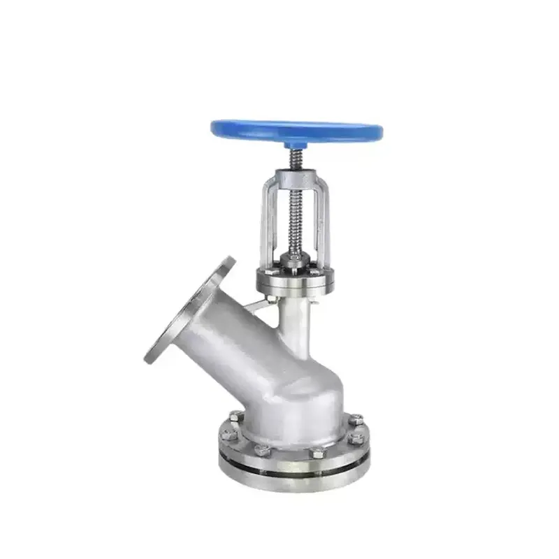 Downward Discharge Tank Bottom Valve, Y-Type Body, Stainless Steel 316 1