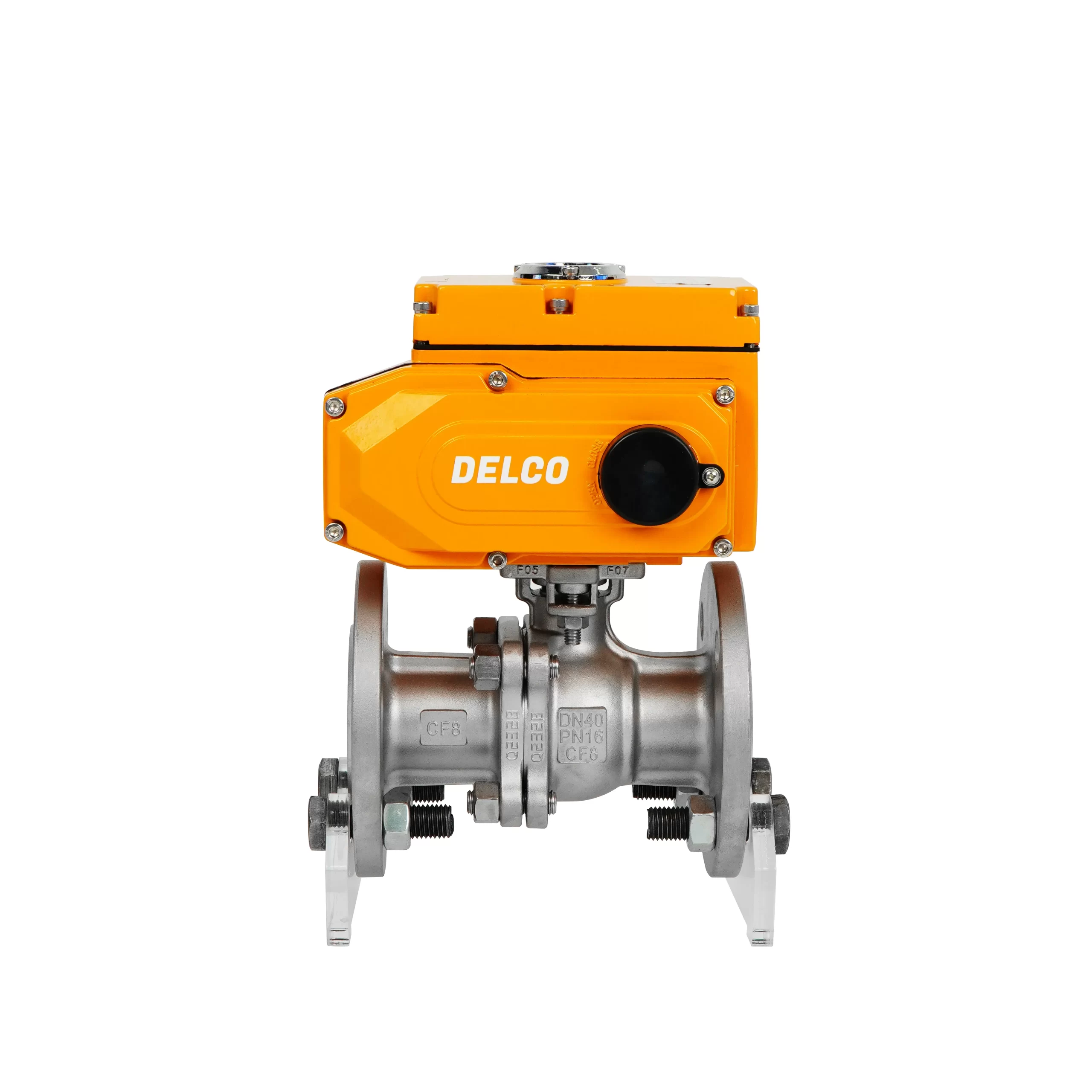 IP67-DK55-2PF Electric Two-Piece Stainless Steel Flanged Ball Valve 6