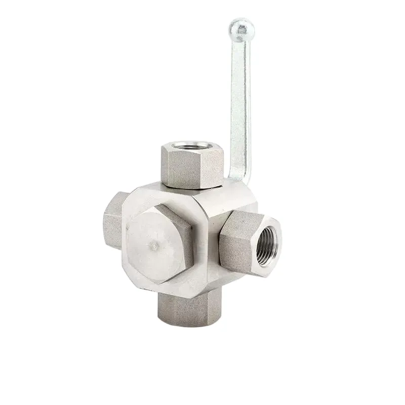 Manual High Pressure 4-Way Ball Valve 2
