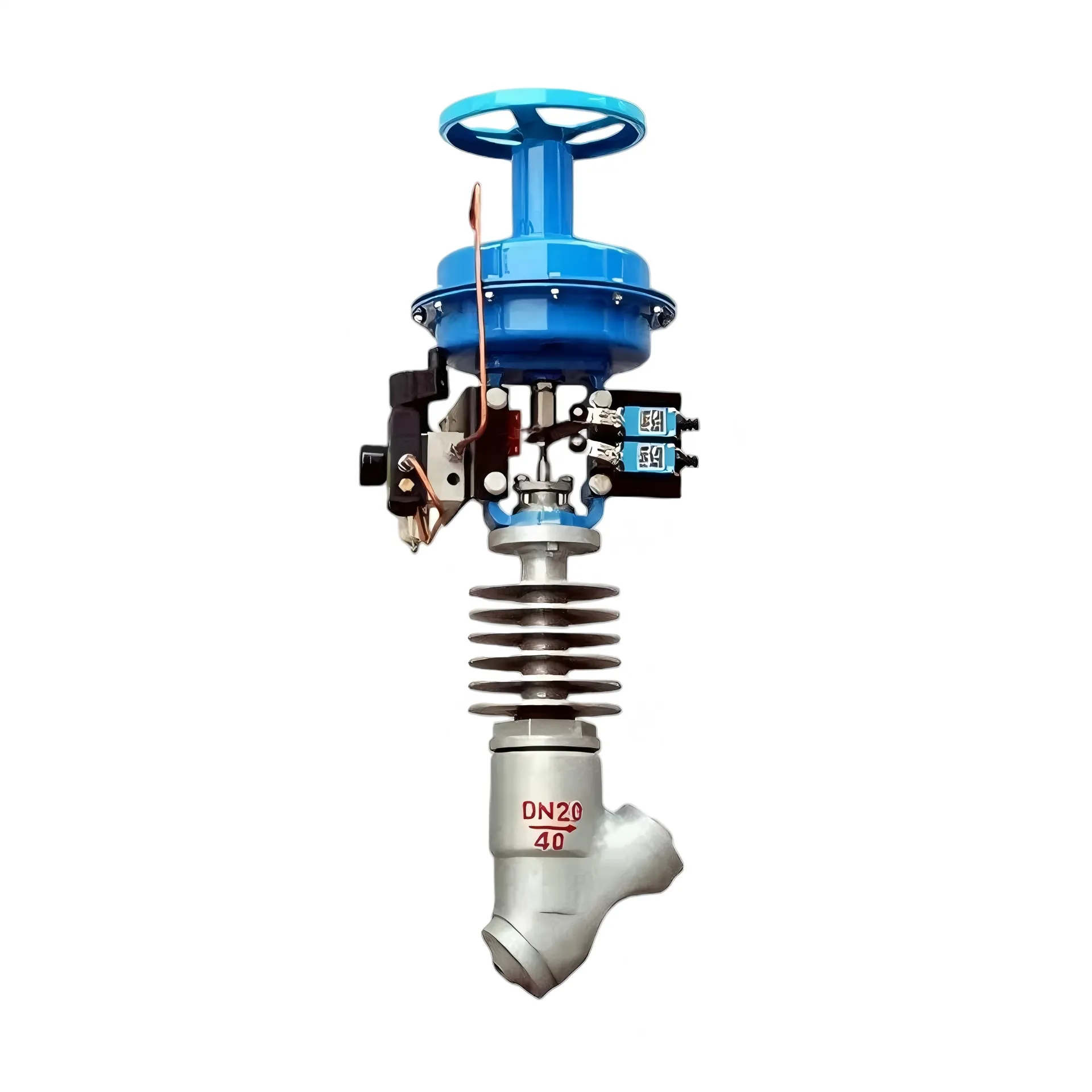 Pneumatic Y-Type Globe Control Valve (High Temp) - with Radiator & Handwheel