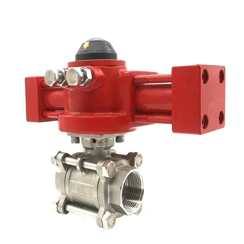 Hydraulic Stainless Steel 3-Piece Threaded Ball Valve 3